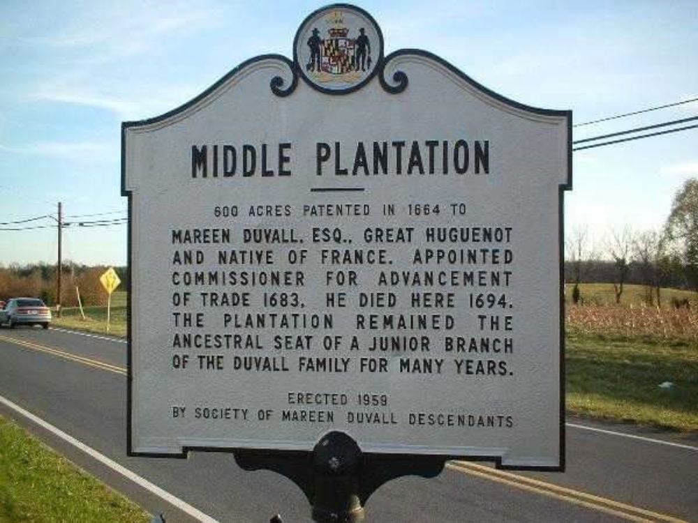 The History of Middle Plantation in Davidsonville, MD